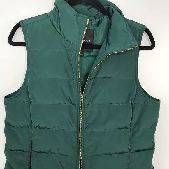 Talbots Green Puffer Vest Sz S - Picture 5 of 10